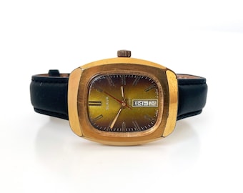 Vintage watches for men SLAVA, Gold plated Vintage men's watch, Old watches for men, Personalized watch, mechanical watch for men