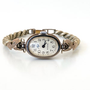 Watches for women dainty, silver cocktail watch, women&#39;s vintage wristwatch, mother&#39;s gift, delicate woman&#39;s wrist watch, bracelet watch