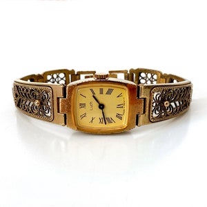 Vintage gold watch, dainty gold watch, Gold watch women, Vintage watches for women, Small watch, petite watch Luch, dainty gold watch