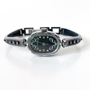 Vintage women&#39;s watch Luch. Dainty ladies watch, Women&#39;s wrist watch, Petite silver Vintage watch, women&#39;s wrist watch