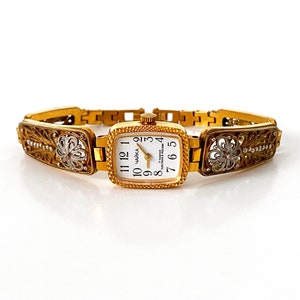 Vintage watches for women, vintage gold watch, dainty gold watch, vintage gold watch women, tiny watch for woman, small lacy gold watch