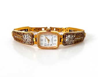 Vintage watches for women, vintage gold watch, dainty gold watch, vintage gold watch women, tiny watch for woman, small lacy gold watch