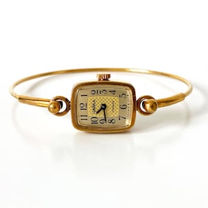 Unique shape vintage women's watch, women's gold watch, dainty gold watch, ladies watch, simple elegant watch women, small gold watches,