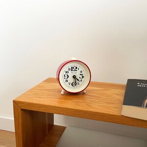 Vintage red alarm clock Vytyaz. Table Alarm clock. Vintage alarm clock. Working Vintage clock. retro home decor. antique Alarm clock image 10