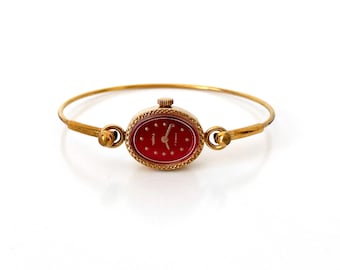 Tiny vintage women's gold watch, mini ladies watch, small wrist watch, delicate watch for women, dainty gold vintage watch, antique watch