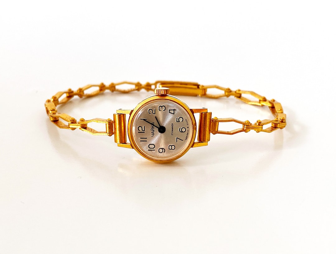 Vintage Gold Watch Chaika, Vintage Mechanical Watches, Women Wrist