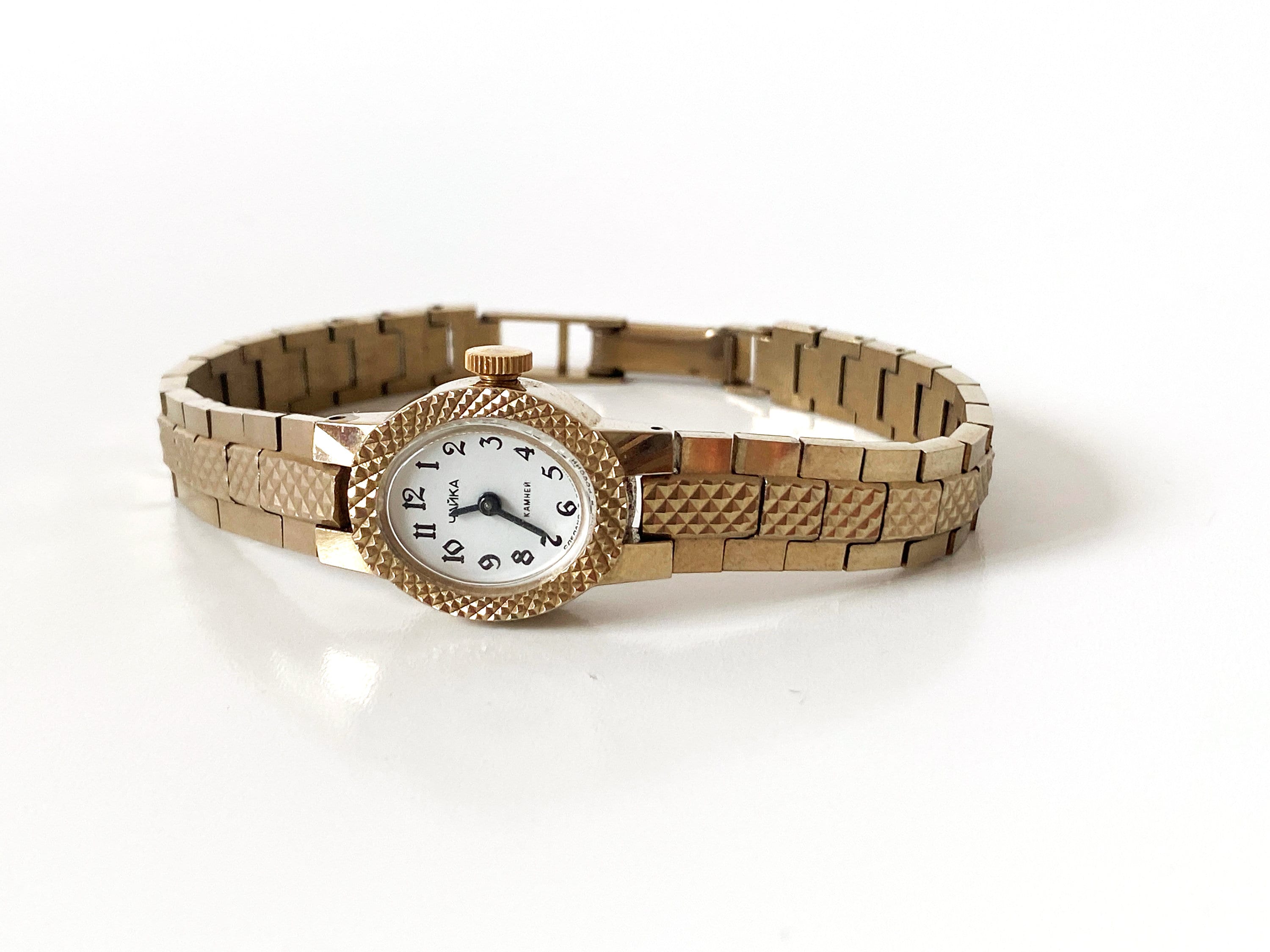 Antique vintage golden Eastern European women’s elegant watch . Collectible! Vintage lady main image 3