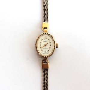 RARE Gold watch "Chaika" Gorgeous tiny, gold women's watch with unsual closure and wristlet, great gift idea for her, women's wrist watch