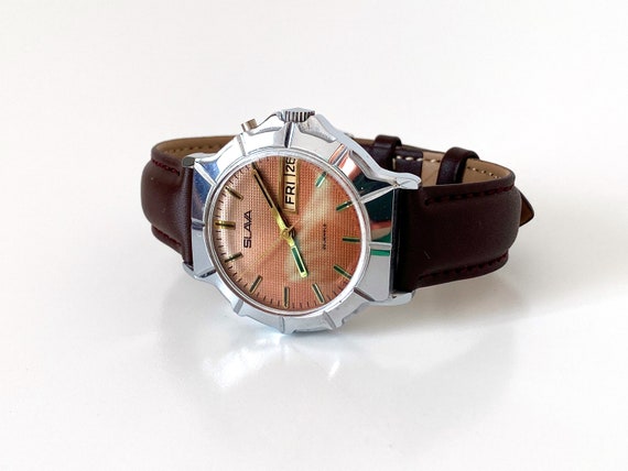 Unisex Vintage wrist watch for men Slava with cal… - image 2