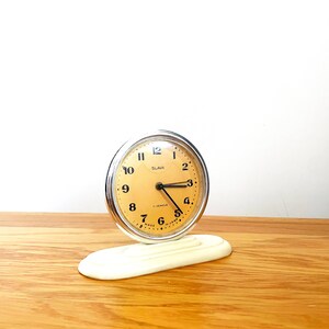 Vintage alarm clock Slava. Table Alarm clock. Old alarm clock. Working Vintage clock. Alarm clock. Mechanical alarm watch with 11 jewels image 2