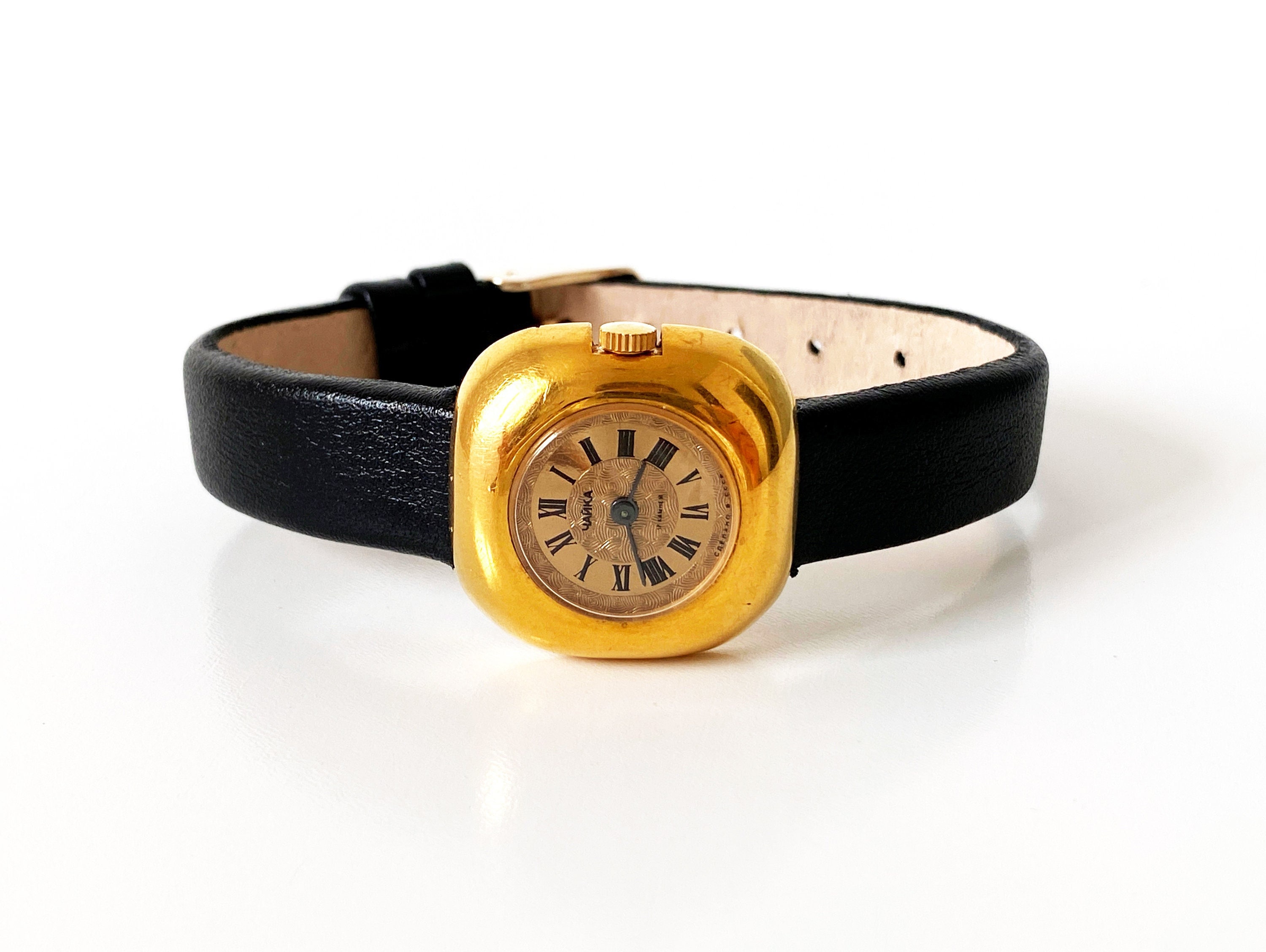 TAKE YOUR TIME Orologio Da Polso Con Pannello Nero E Cinturino In Pelle Nero - Soul Light Design