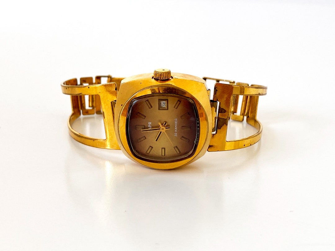 Bangle Bracelet Vintage Watch. Gold Vintage Watch. Vintage