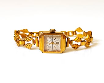 Vintage Damenuhr. Zierliche Golduhr, Petite Damenuhr, kleine Damenuhr, Handgelenk Frauen Uhr, Ideengeschenk für sie, schönes Geschenk