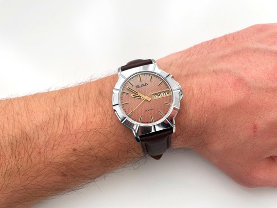 Unisex Vintage wrist watch for men Slava with cal… - image 9
