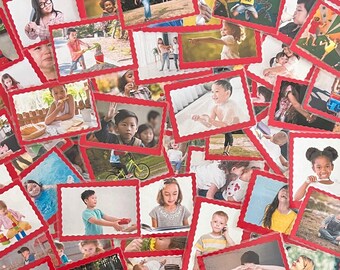 Kids in Action for Speech Therapy Large Laminated Flashcards 60 Total for Speech, Language, Special Education