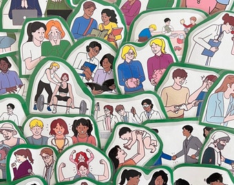 Conversation Pictures "What Are They Saying?" for Speech Therapy Social Language Skills Laminated Flashcards 30 Total