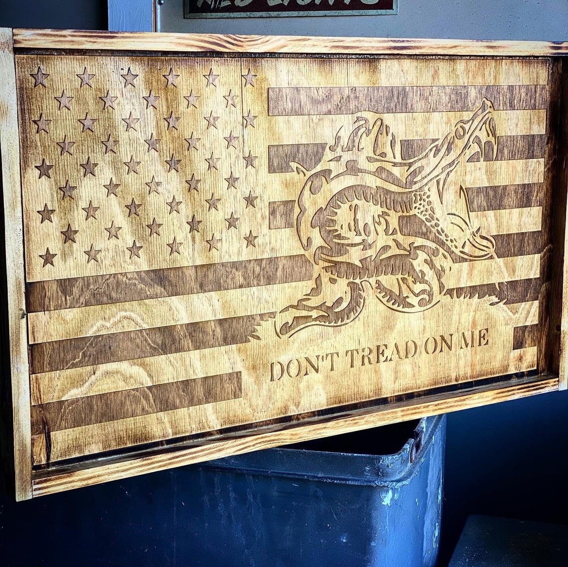 Custom Laser Engraved Gadsen Flags Etsy