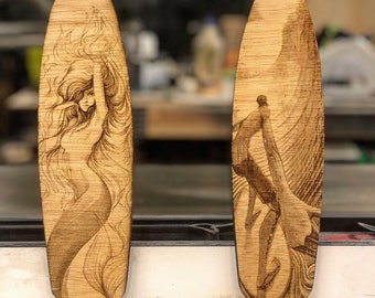 miniature wood surfboard インテリア miniature wood surfboard インテリア