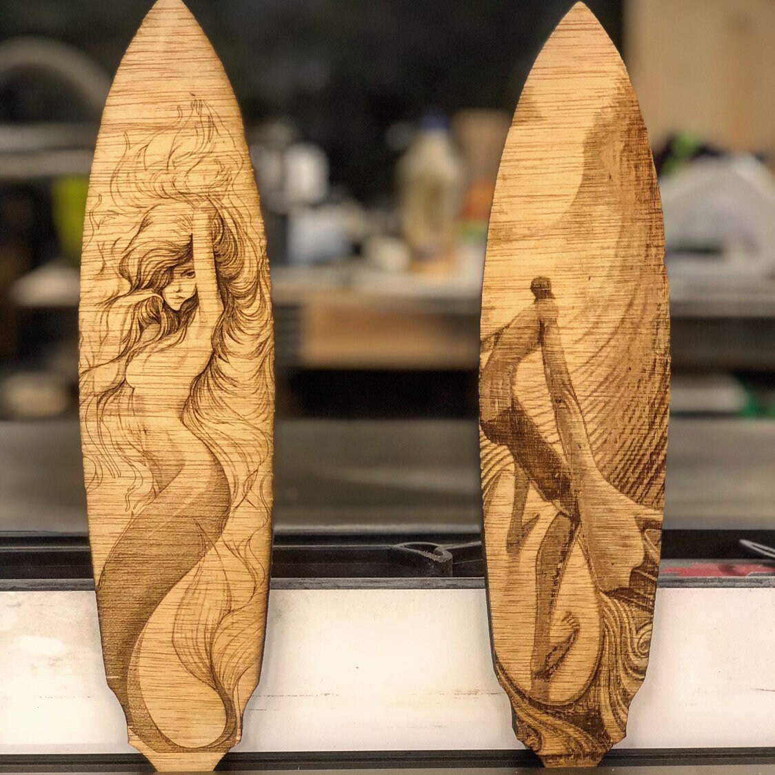 サマーセール ミニグランド バンドル Custom Etsy - Surfboards Mini Engraved Laser サーフィン・ボディボード