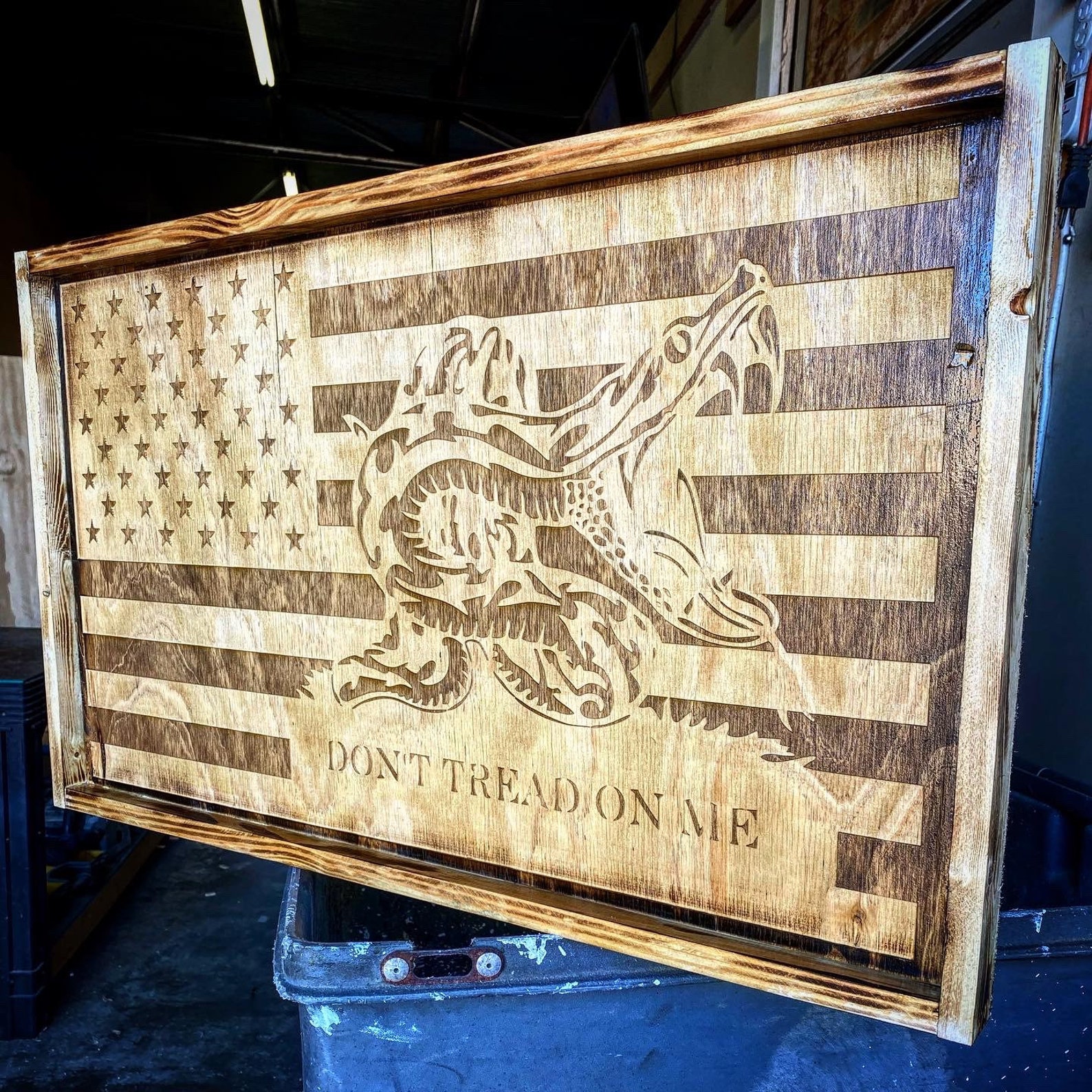 Custom Laser Engraved Gadsen Flags Etsy