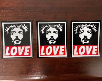 Jesus Christ Love Sticker | Christian decal, Yeshua, Revolution, Radical Back to School, Sound of Freedom