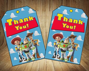 Toy Story Thank You Tags, Toy Story Gift Tags, Toy Story Tags, Toy Story Baby Shower Tags, Toy Story Birthday Tags, Toy Story Thank You