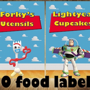 Toy Story Food Labels, Toy Story Food, Toy Story Sign, Toy Story Table Signs, Toy Story Food Signs, Toy Story Birthday, Toy Story