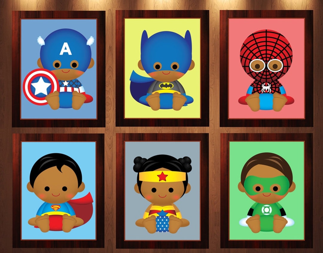 Superhero Nursery, Superhero Wall Art, Superheroes Nursery, AA ...