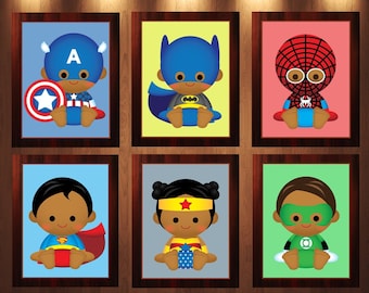 Superhero Nursery, Superhero Wall Art, Superheroes Nursery, AA Superhero Nursery, Superhero Art, AA Superhero, Superheroes Prints, 12