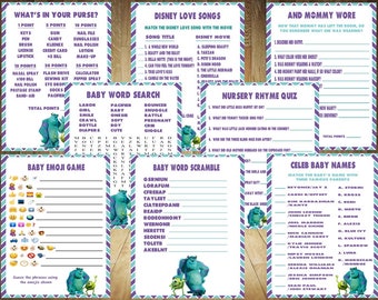 ALL 8 GAMES! Monsters Inc Baby Shower Games, Monsters Inc Baby Shower, Monster Baby Shower, Monster Baby Shower Games, Little Monster, #2