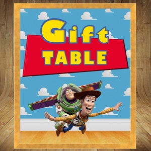 Toy Story Table Sign, Toy Story Gift, Toy Story Sign, Toy Story Gift Table, Toy Story Birthday Sign, Toy Story Baby Shower, Toy Story