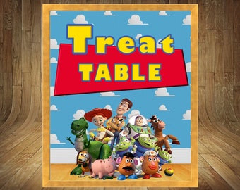Toy Story Table Sign, Toy Story Treat Table, Toy Story Sign, Toy Story Treat Sign, Toy Story Sign, Toy Story Baby Shower, Toy Story