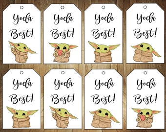 Yoda Thank You Tags, Yoda Baby Shower, Yoda Baby Shower Thank You Tags, Baby Yoda Tags, Yoda Baby Shower Tags, Yoda Shower Tags, #2