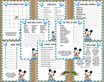 Mickey Mouse Baby Shower Games, Mickey Baby Shower Games, Mickey Mouse Baby Shower, Mickey Baby Shower, Mickey Mouse Baby Shower Game Bundle