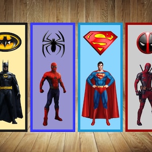 Superhero Bookmarks, Superhero Book, Superhero Printable, Hero Printable, Bookmarks for Boys, Hero Bookmarks, Digital, You Print