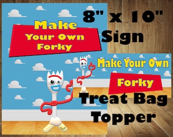 Toy Story Birthday, Toy Story Birthday Game, Toy Story Poster, Toy Story Treat Bag Topper, Make Your Own Forky, Toy Story Fun, Toy Story