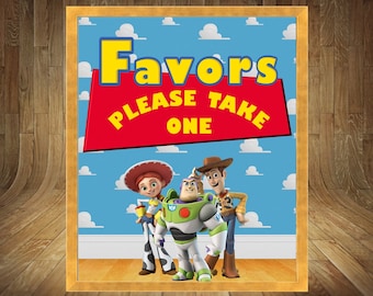 Toy Story Table Sign, Toy Story Sign, Toy Story Birthday, Toy Story Favor, Toy Story Favors Sign, Toy Story Baby Shower, Toy Story
