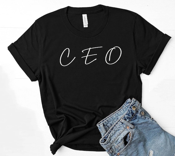 CEO Female Boss Women's Graphic Minimalist Tee T Shirt UK