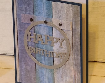 Rustic Birthday Card Handcrafted