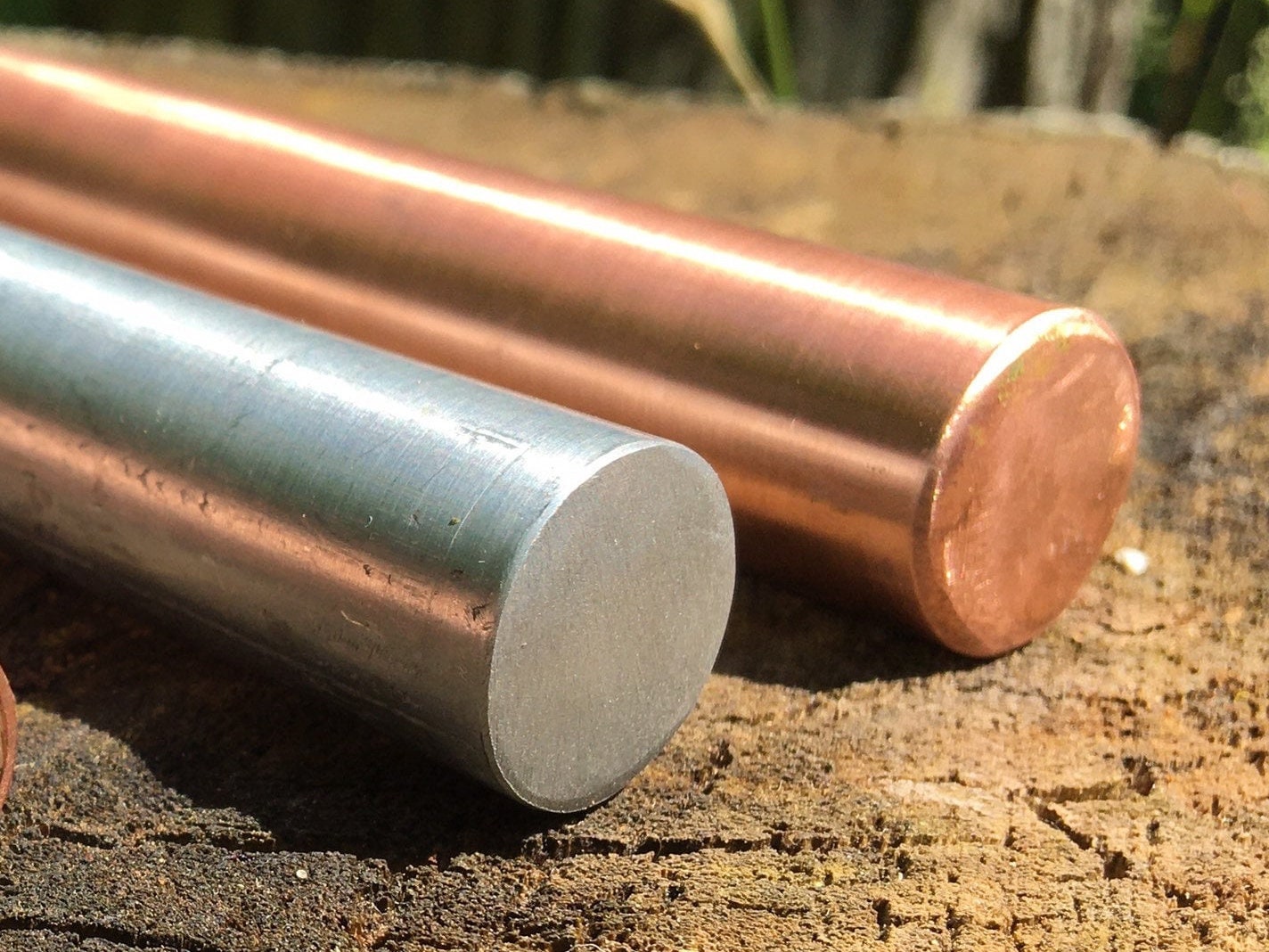 Pure Copper Zinc Rods Set - Pharaoh Egyptian Tuning Healing Rods With Crystals