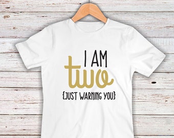 Birthday tshirt, 2yrs old tee, birthday apparel,Im 2, childs birthday, birthday party clothing