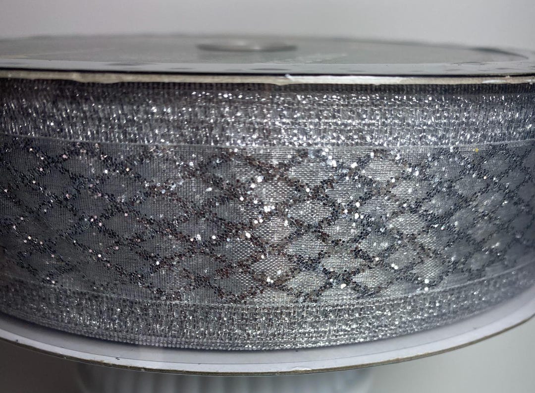 Gorgeous Silver Sparkle Wired Ribbon 1 1/2 X 5 Yds - Etsy