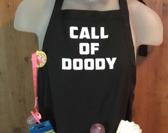 New Daddy call of Doody, baby shower funny gag gift,new dad, first time dad, diaper party Doody apron, present