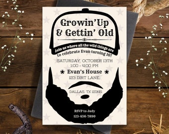 Luke Combs Style Birthday Invitation - Country Birthday - Western Birthday Party - Canva Editable Template - Country Birthday Invitation