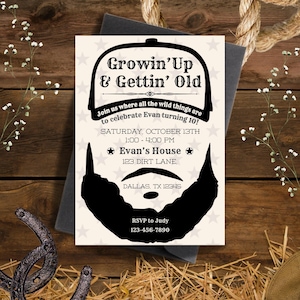 Luke Combs Style Birthday Invitation - Country Birthday - Western Birthday Party - Canva Editable Template - Country Birthday Invitation