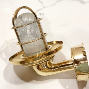 Vintage Nautical Arched Swan Shade Passage Wall Sconce Light With Extra Junction Box & White Glass