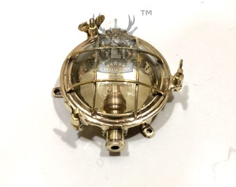 Home décor Marine Solid Cast Brass Nautical Style Antique Deck Wall Light Lamp