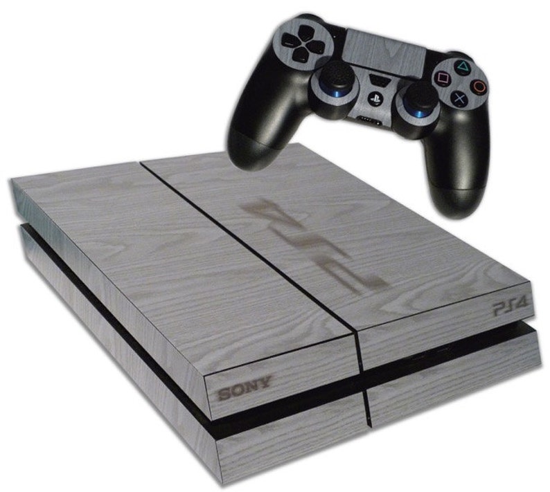 PS4 Skin EXCLUSIVE Grey Wood Grain Burnished Stamp Skin With 2 Etsy UK
