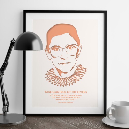 Ruth Bader Ginsburg Print Ruth Bader Ginsburg Portrait RBG | Etsy