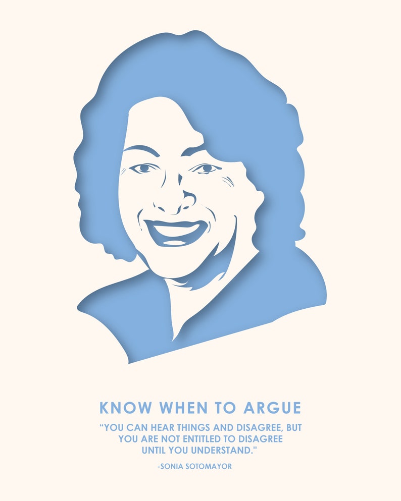 Sonia Sotomayor Quotes Law School Nevertheless She Etsy